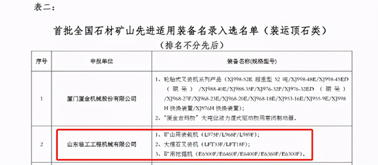 全国石材矿山先进适用装备名录